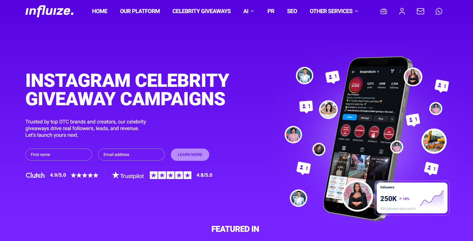 Influize Celebrity Marketing
