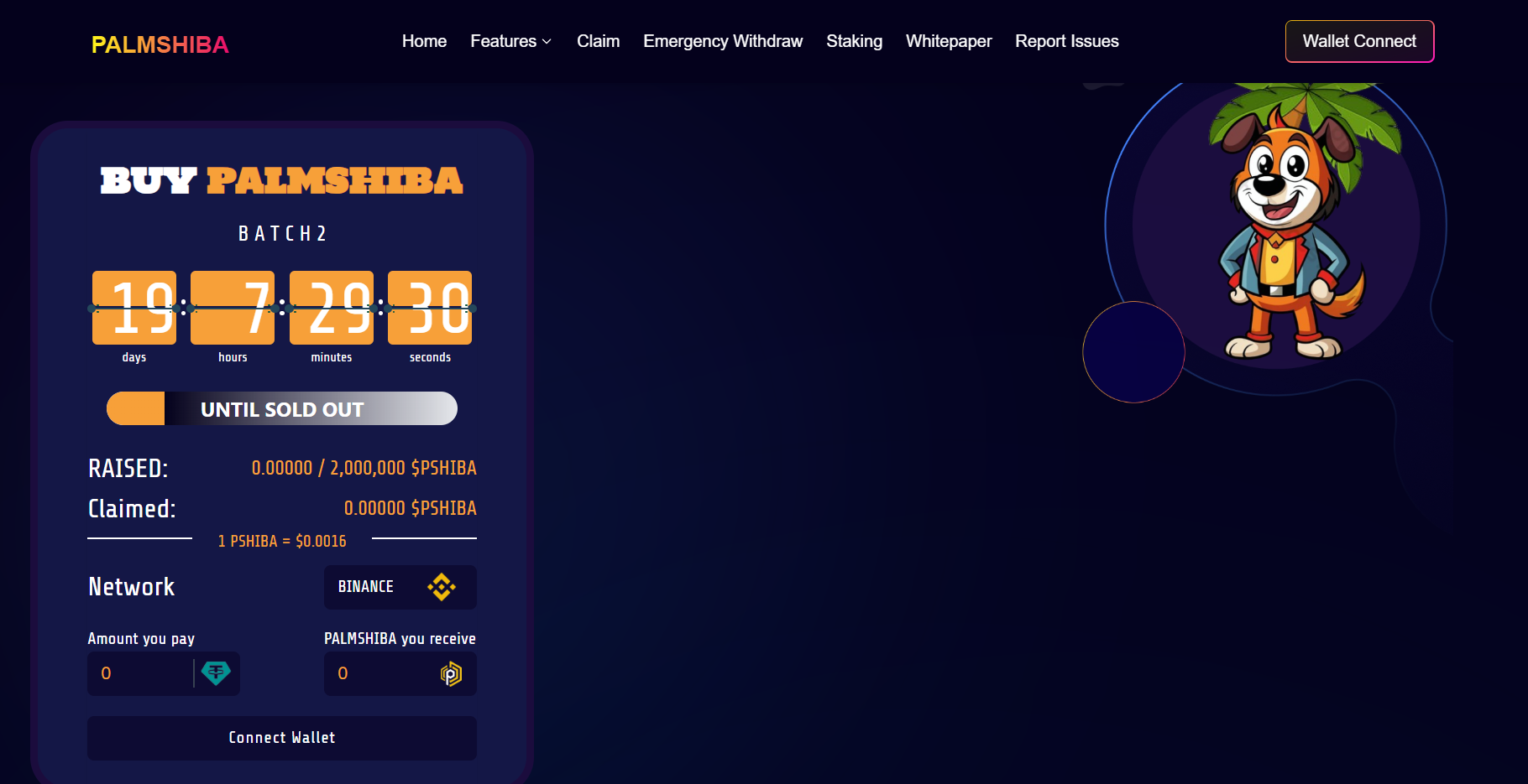Palm Shiba Token Presale